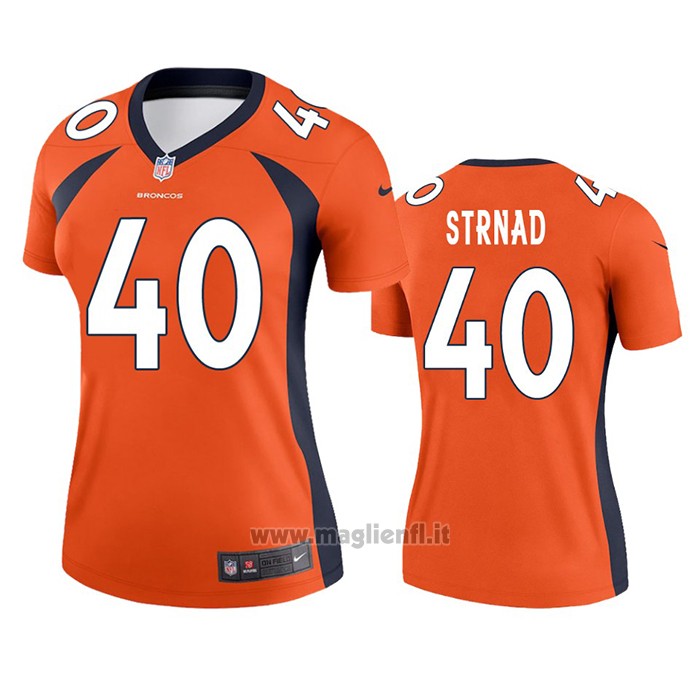 Maglia NFL Legend Donna Denver Broncos Justin Strnad Arancione